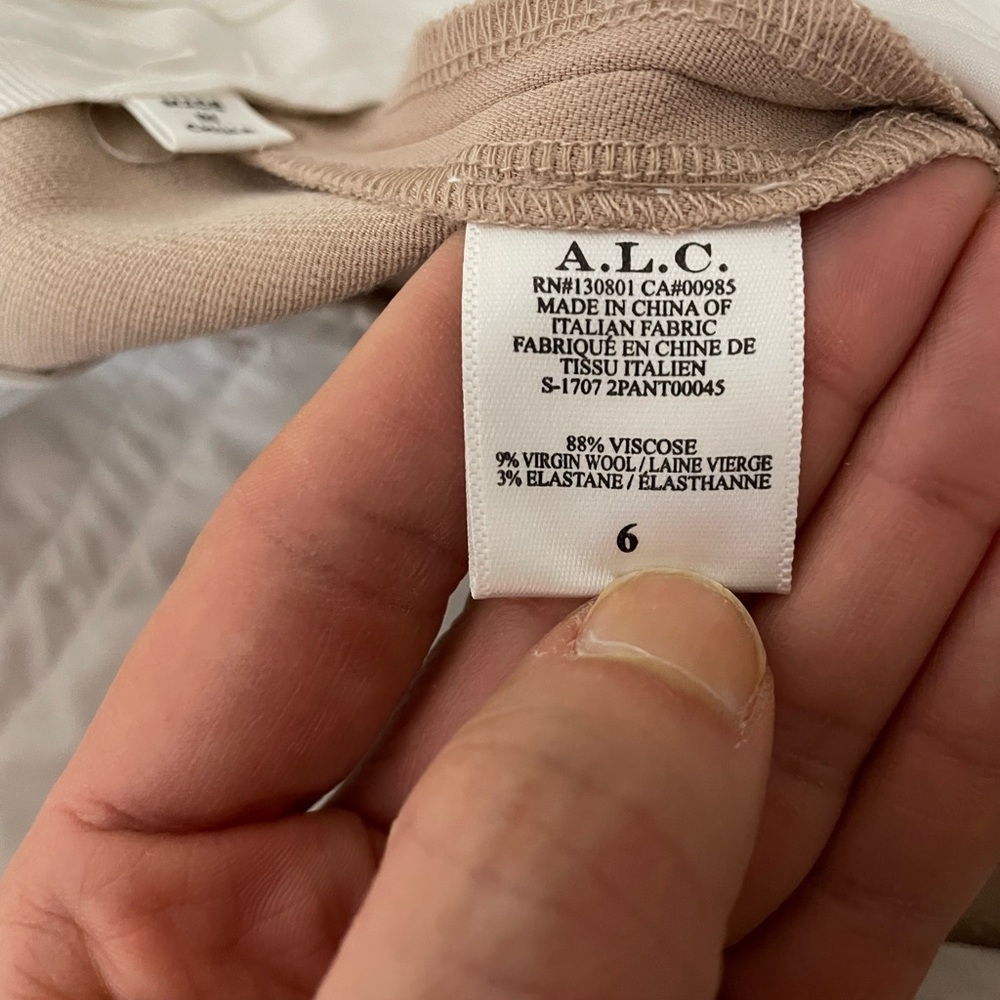 A.L.C. Lawrence Wide Leg Pants Size 6 In Nude Blush - Picture 8 of 10